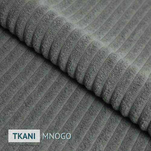 Фото обивки велюра “83” (однотонный, полоса серый)