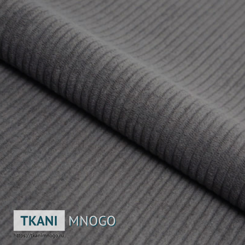 Фото ткани велюра “66” (полоса серый)