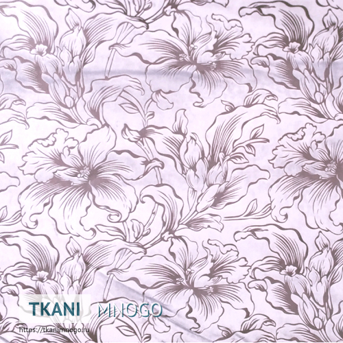 Фото фактуры велюра Royal “RJB16-2” (цветы фиолетовый)