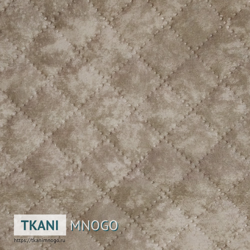 Фото ткани велюра “НТ1811С-17” (ромб серый)