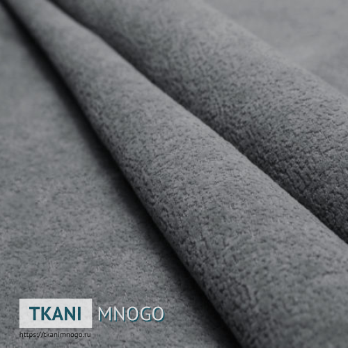 Фото фактуры велюра “83” (однотонный серый)